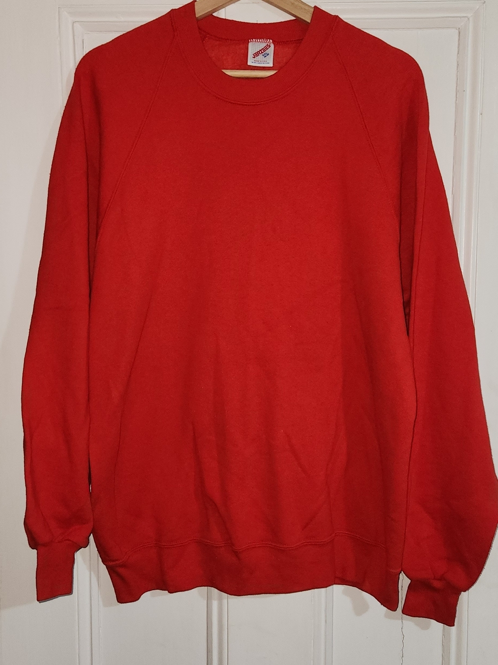 Vintage Jerzees Red Blank Sweatshirt XXL Made in USA Russell Corp Crewneck 90s